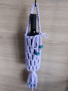 Torebka na bidon, puszkę czy butelkę dla dziecka, makrama