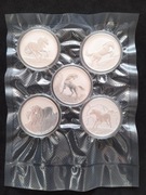 Australia - Australian Brumby 2020 - 2024 zestaw 5 x 1 uncja Srebra