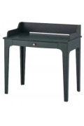 Ciemno zielone, eleganckie biurko z ikea 