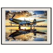 5D DIY Haft diamentowy Samolot Spitfire