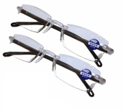 Samoregulujące okulary bezramkowe z płynną regulacją ostrości do czytania