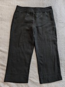 Nowe czarne eleganckie lniane spodnie Next 14R 42