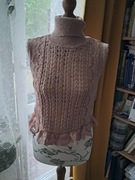 Ażurowa bluzeczka z falbankami Mango XS