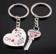 Podwójny brelok I Love You - serce Klucz na prezent