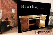 Klasyczne Biurko 170` (2s-2D) Dąb Rustiklany Producent BEKAS Meble 