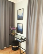 VITTSJÖ Stolik na laptop, czarnobrąz/szkło, 100x36 cm