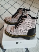 Trapery botki damskie Eva Minge newspaper roz. 38