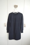 Sibinlinnebjerg sukienka tunika wełniana granatowa M denmark scandi