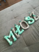 Literki szyte imię dziecka