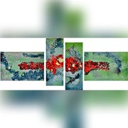 71 ABSTRAKCJA 4 częściowy obraz ręcznie malowany