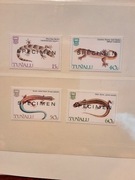 Tuvalu 1986  Mi 382-5  SPECIMEN jaszczurki piękna seria  idealna pozyzja 
