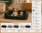 Legowisko sztruks 70x50 nowe 
