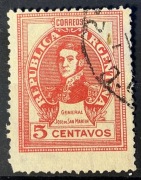 Argentyna, Generał José de San Martín. 5 Centavos.