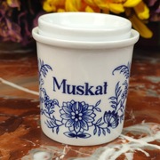 Mały porcelanowy pojemnik - Muskat - Wzór cebulowy - 130 ml - Colditz