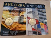 Zestaw 2 euro Andora 2023: ONZ i Festiwal BU wysyłka gratis