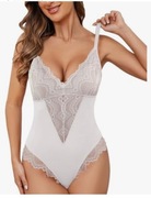 SHEKINI Koronkowe body damskie, wyszczuplające brzuch, modelujące Xl