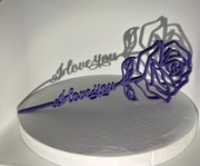 Dekorację – róża z podstawą 3D