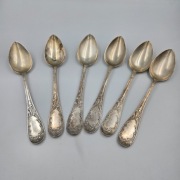 Komplet 6 łyżek srebnych – M.H. Warszawa, rok ok. 1910–1930