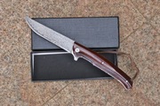 Nóż folder, damast, stal damasceńska stal VG 10, palisander 20 cm