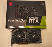 MSI GeForce RTX 3060 Ventus2 12GB GDDR6 OC EDITION b.dobry stan o.prywatna 