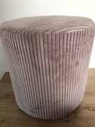 Pufa puf okrągła sztruks różowa poso 145