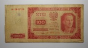 Stary banknot 100 złotych 1948 ED