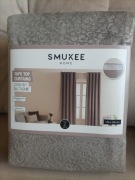 2 zasłony welurowe welwetowe Smukee komplet 2 zasłon na taśmie beż 