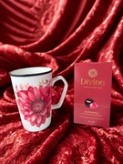 Zestaw prezent z ręcznie zdobiony kubek, Dzień Babci, Dziadka, Walentynki