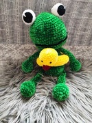 Maskotka żabka szydekowa