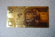 Banknoty pozłacane - Polska