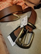 Nowy z metką SKÓRZANY pasek Z metalową klamrą I okuciami. SKÓRA. HOUSE