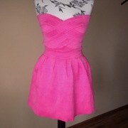 Sukienka S różowa sexy  rozkloszowana kurtka