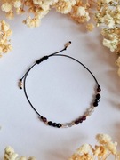 Bransoletka Zodiakalna SKORPION - Talizman - onyks, labradoryt, granat