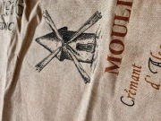 Materiał tkanina ścinek pasek wiatrak len