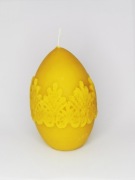 Świeca z wosku pszczelego, wykonana ręcznie 