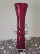 Wazon ze szkła artystycznego, kolorowy, PRL, piękny, duży