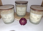 Świeca sojowa Bukiet Piwonii+ Biała Magia + Waniliowe latte 