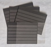 4x Wysokiej klasy czarne karty ochronne na znaczki 208x147, 6 pasków