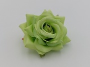 ROZWINIĘTA RÓŻA WYROBOWA - GWIAZDKA - GŁÓWKA KWIATOWA 6cm - KOLOR ZIELONY