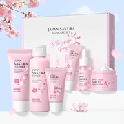 Zestaw pielęgnacyjny Sakura 6w1 LAIKOU - serum, tonik, krem, oczyszczacz 