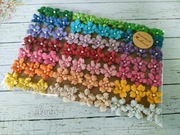 Kwiaty papierowe zestaw 70szt. Scrapbooking rękodzieło 