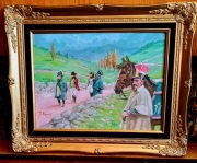 PRZED SZARŻĄ POD SAMOSIERRĄ- OBRAZ OLEJNY NA PŁÓTNIE-J. KOSSAK 