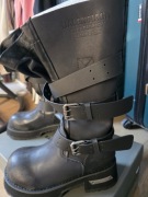 BALENCIAGA Biker Boots Skórzane 39/40 NOWE Harness Combat Box