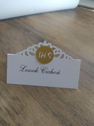 Winietki na stół na Komunię ażurowe Nicol