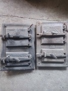 Żeliwne drzwiczki -nóżki, ruszt do pieca