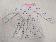 Bawełniana sukienka z długim rękawem w lamy zwierzęta lama M&S 98 jak nowa