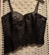 225. KIT.Gorset ze skóry naturalnej.rozm.40/42.Goth.