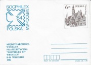 Ck 77 Wrocław ratusz Wystawa Filatelistyczna „Socphilex’84” Wrocław