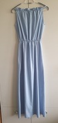 Długa sukienka Maxi w stylu greckim - błękitna (rozmiar 36/38)