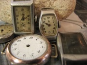 Zegarki WW1 WW2 Alpina Trench  Srebro Lido Cylinder części remont Swiss 